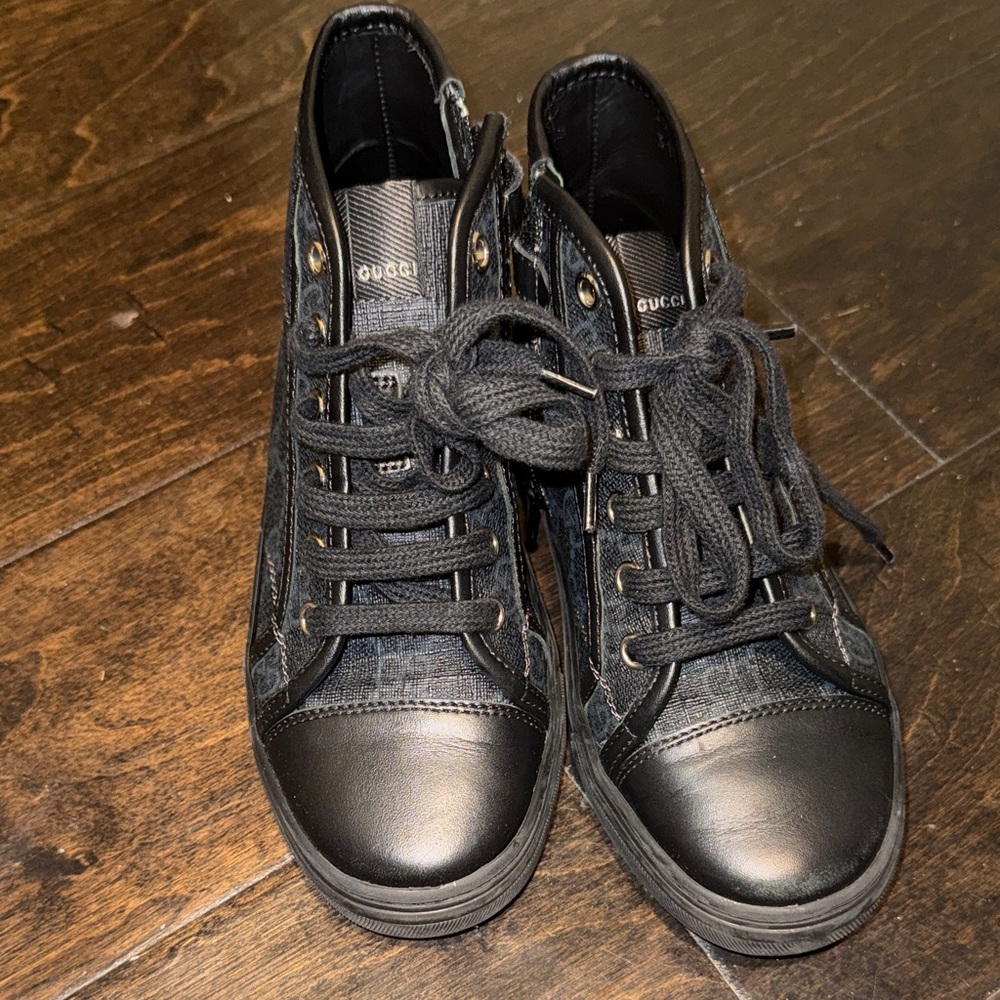 Gucci Black Lace-Up High-Tops